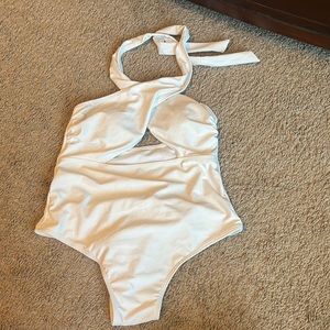 White one piece swimsuit